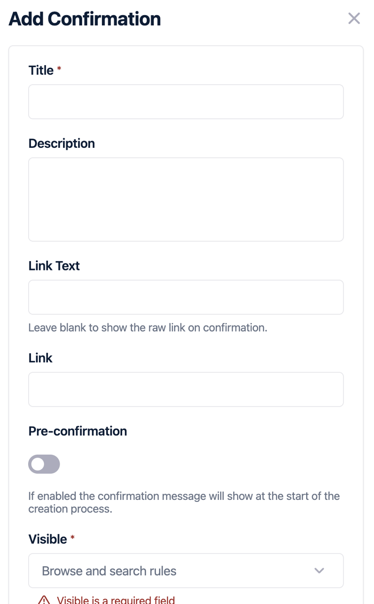 How to update confirmation messages on bank transfers.